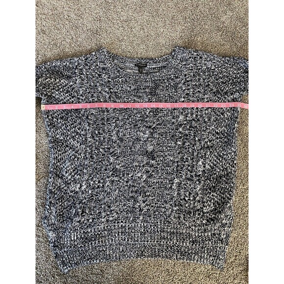 Express Black & White Marled Cable Knit Sweater – Size Small - Picture 4 of 6